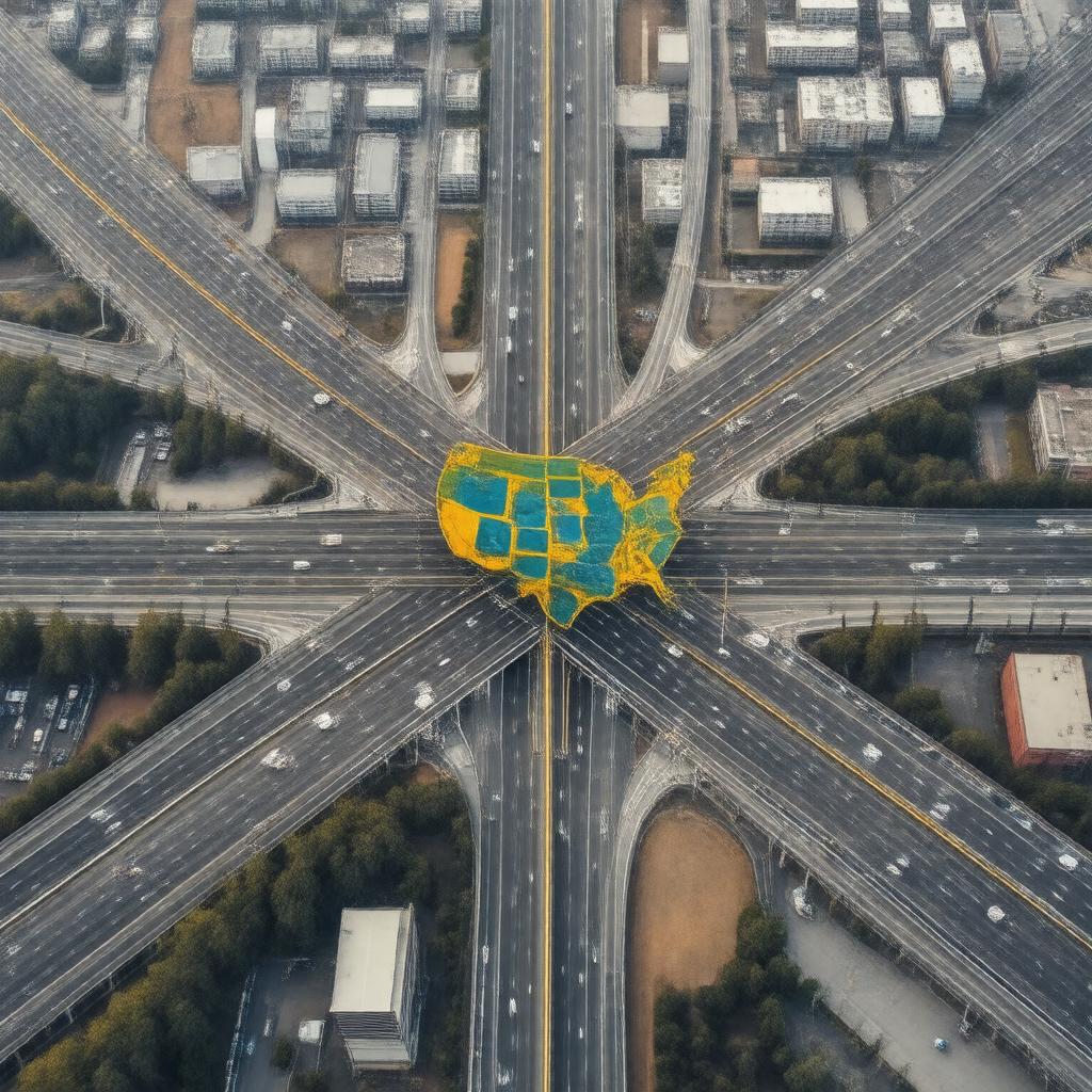 AI-created image of Interstate Highway System