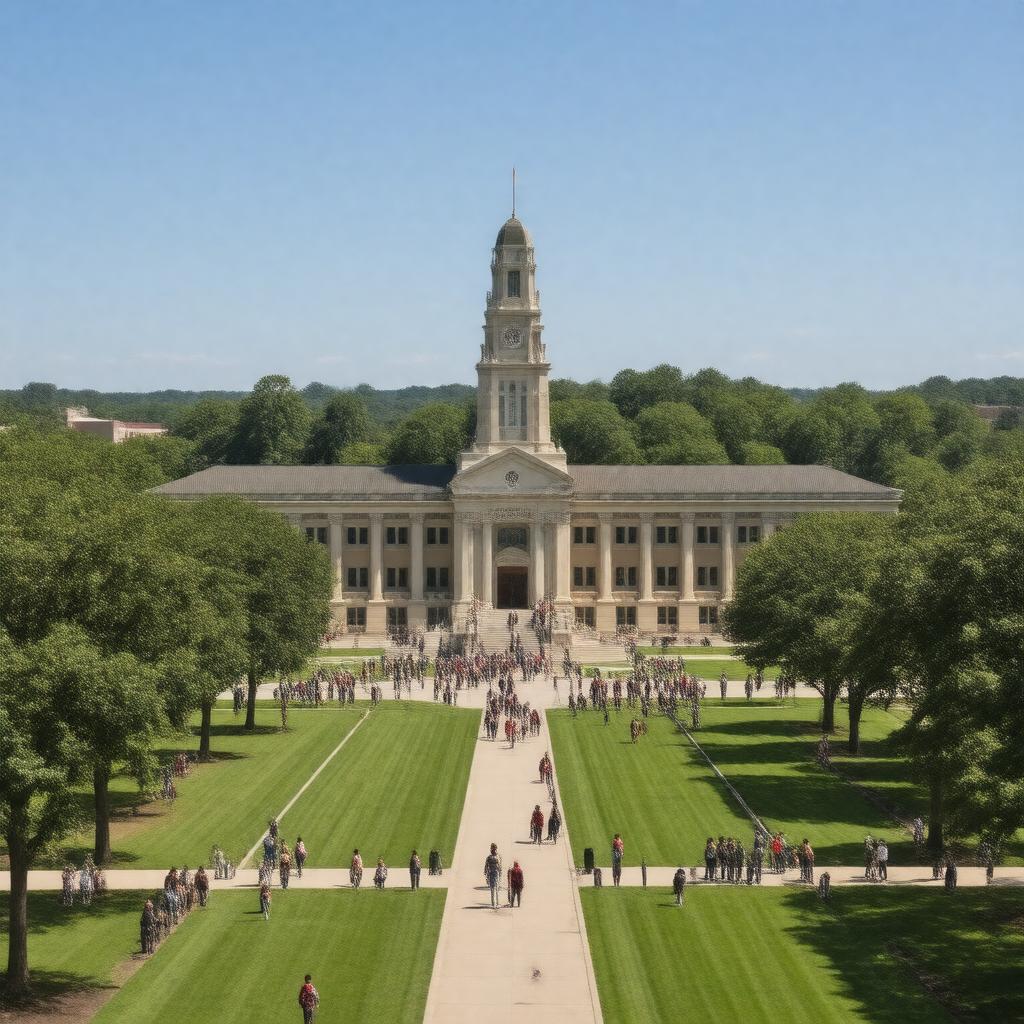 AI-created image of Iowa State College