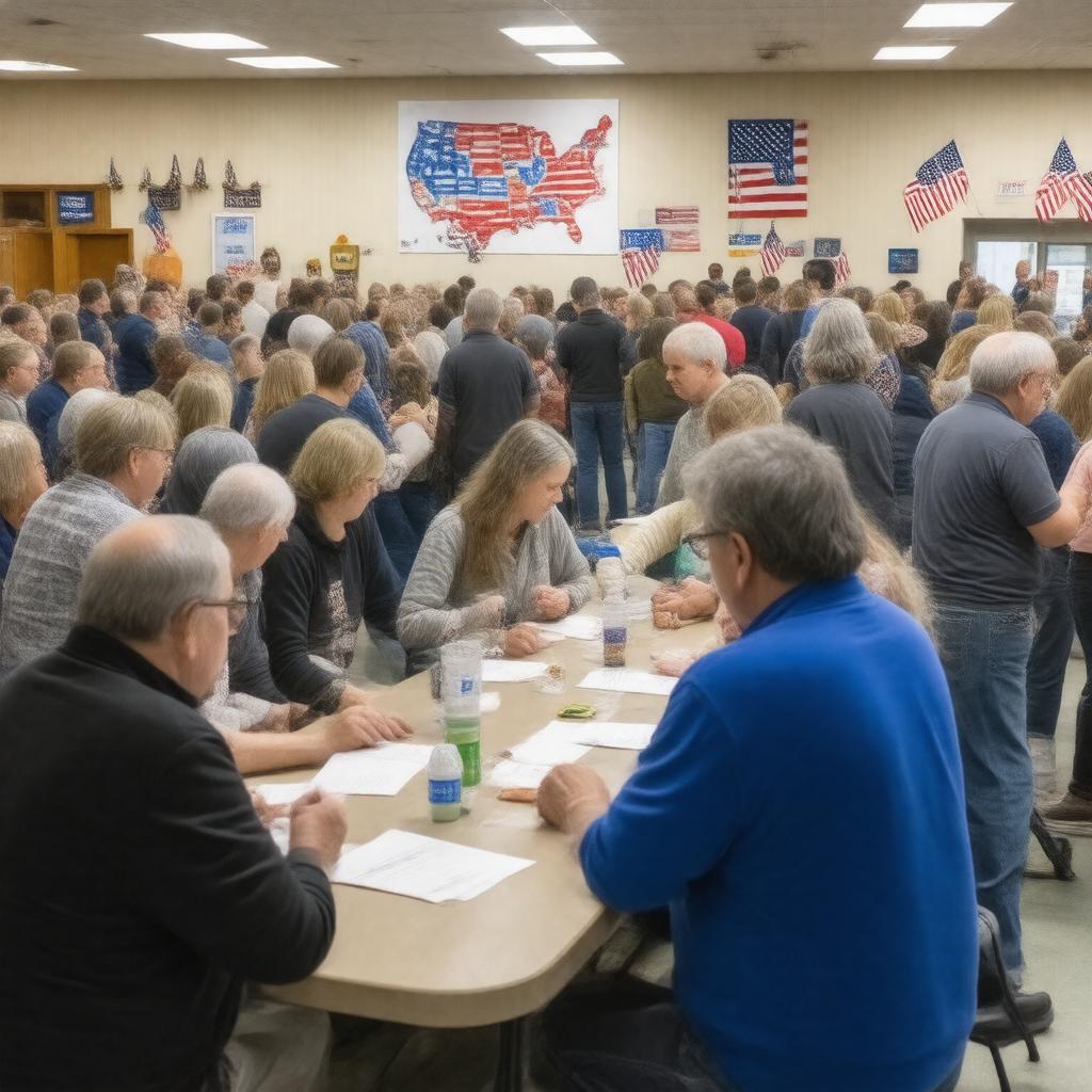 AI-created image of Iowa caucuses