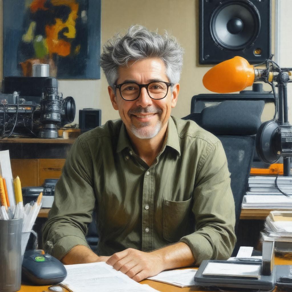 AI-created image of Ira Glass