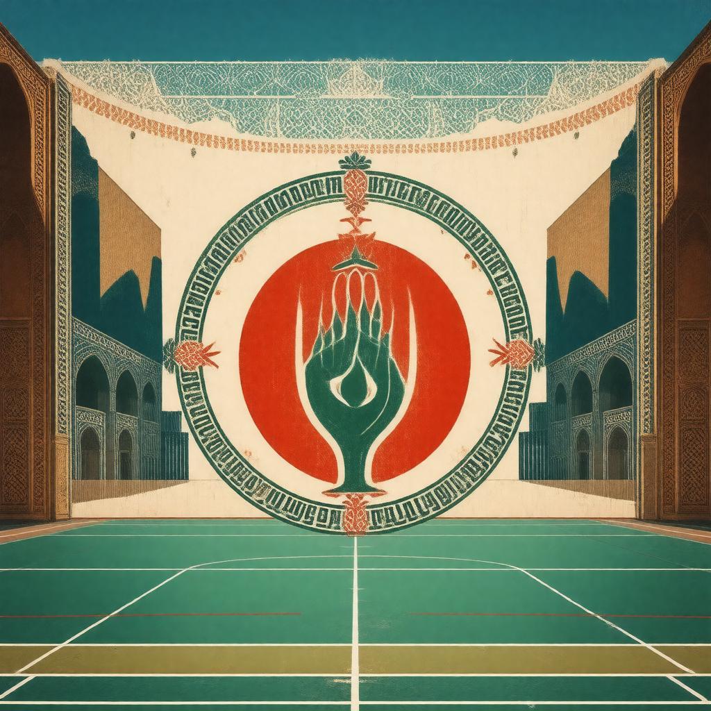 AI-created image of Iran Wrestling Federation