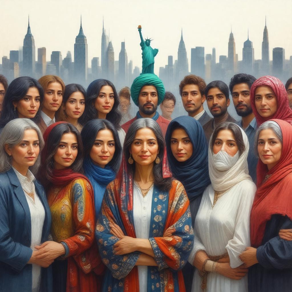 AI-created image of Iranian Americans