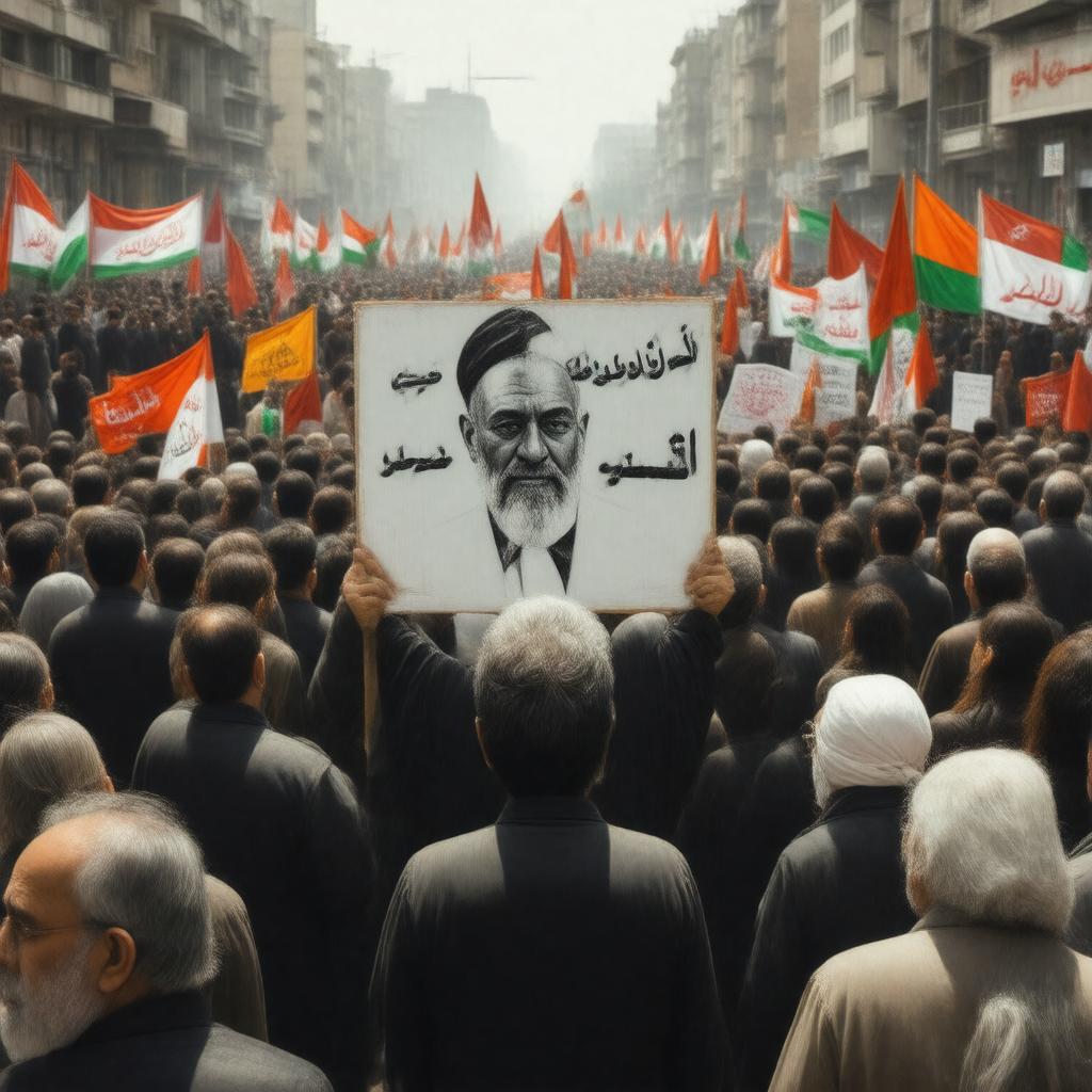 AI-created image of Iranian Revolution