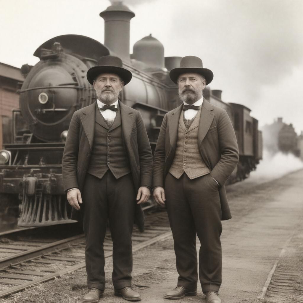 AI-created image of Iredell and Moseley (railroad officials)