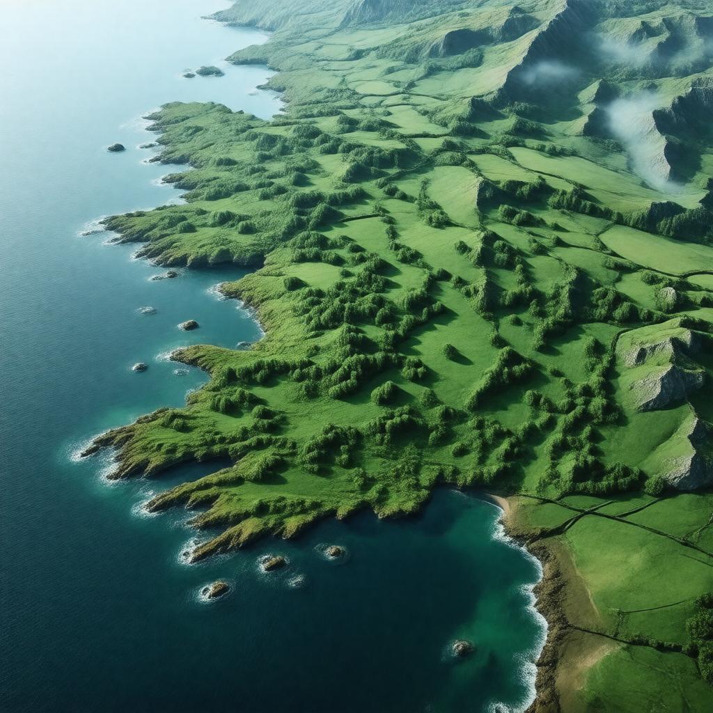 AI-created image of Ireland (island)