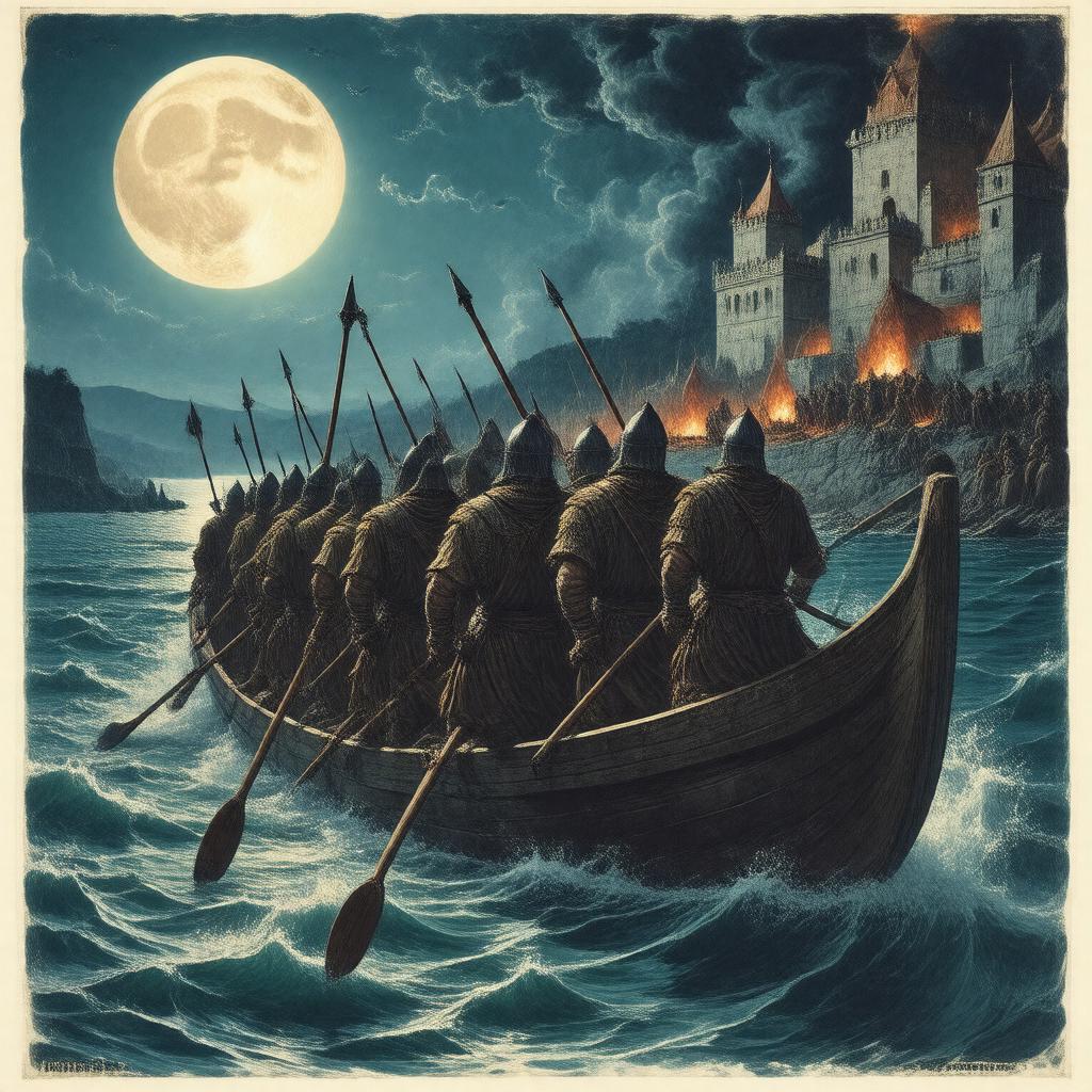 AI-created image of Irish raiders