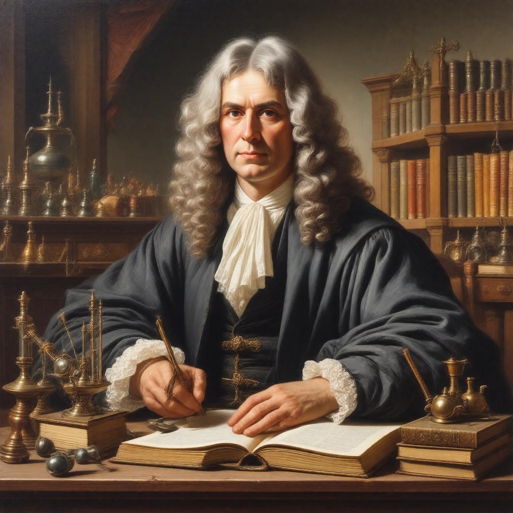 AI-created image of Isaac Newton
