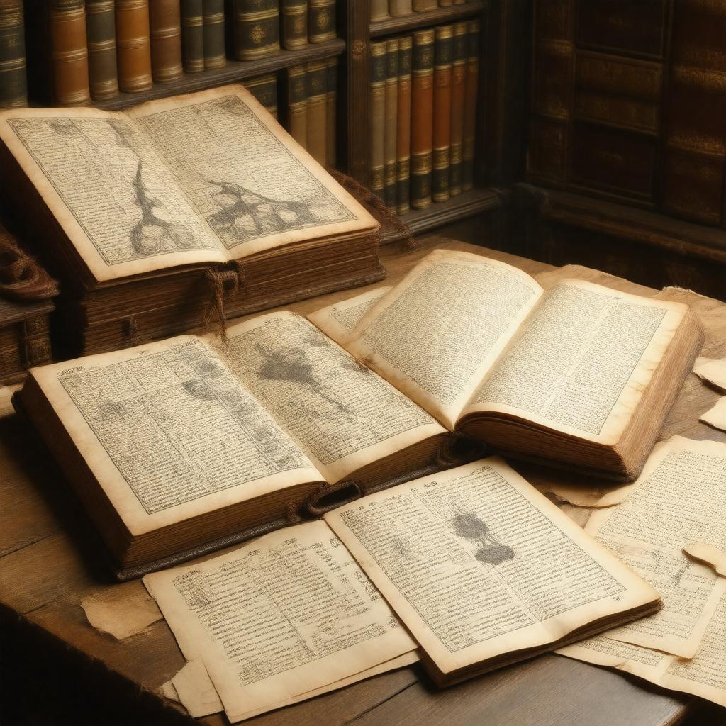 AI-created image of Isaac Newton's alchemical papers