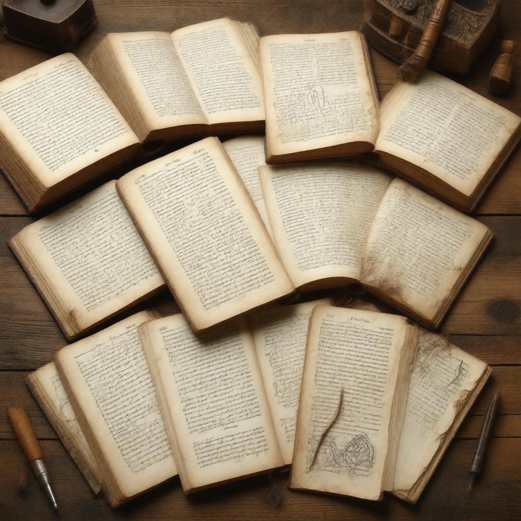 Click to view larger image AI-created image of Isaac Newton's notebooks