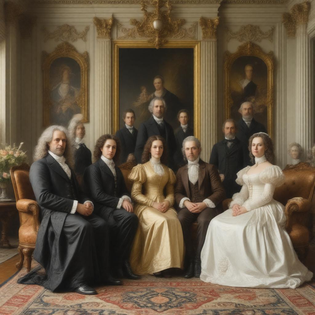 Click to view larger image AI-created image of Isaac Royall family