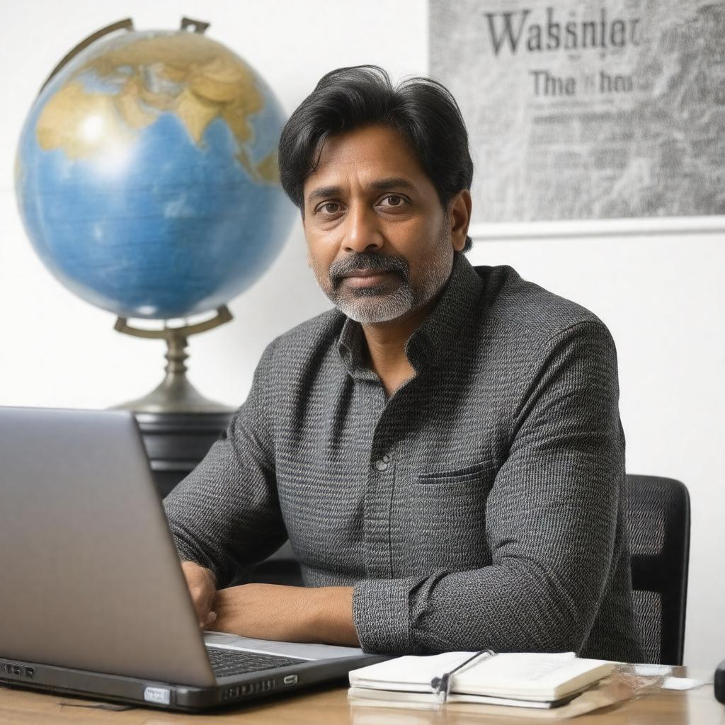 Click to view larger image AI-created image of Ishaan Tharoor
