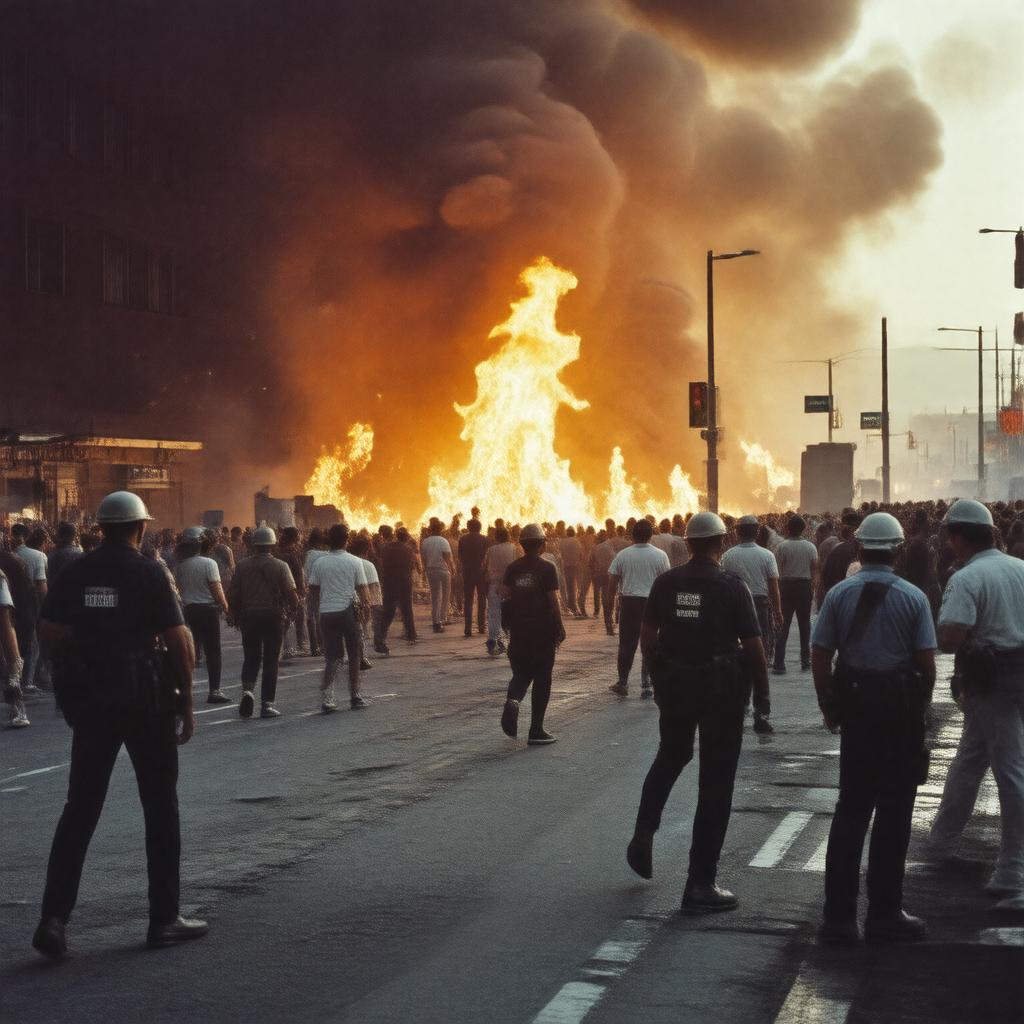 Click to view larger image AI-created image of Isla Vista riots