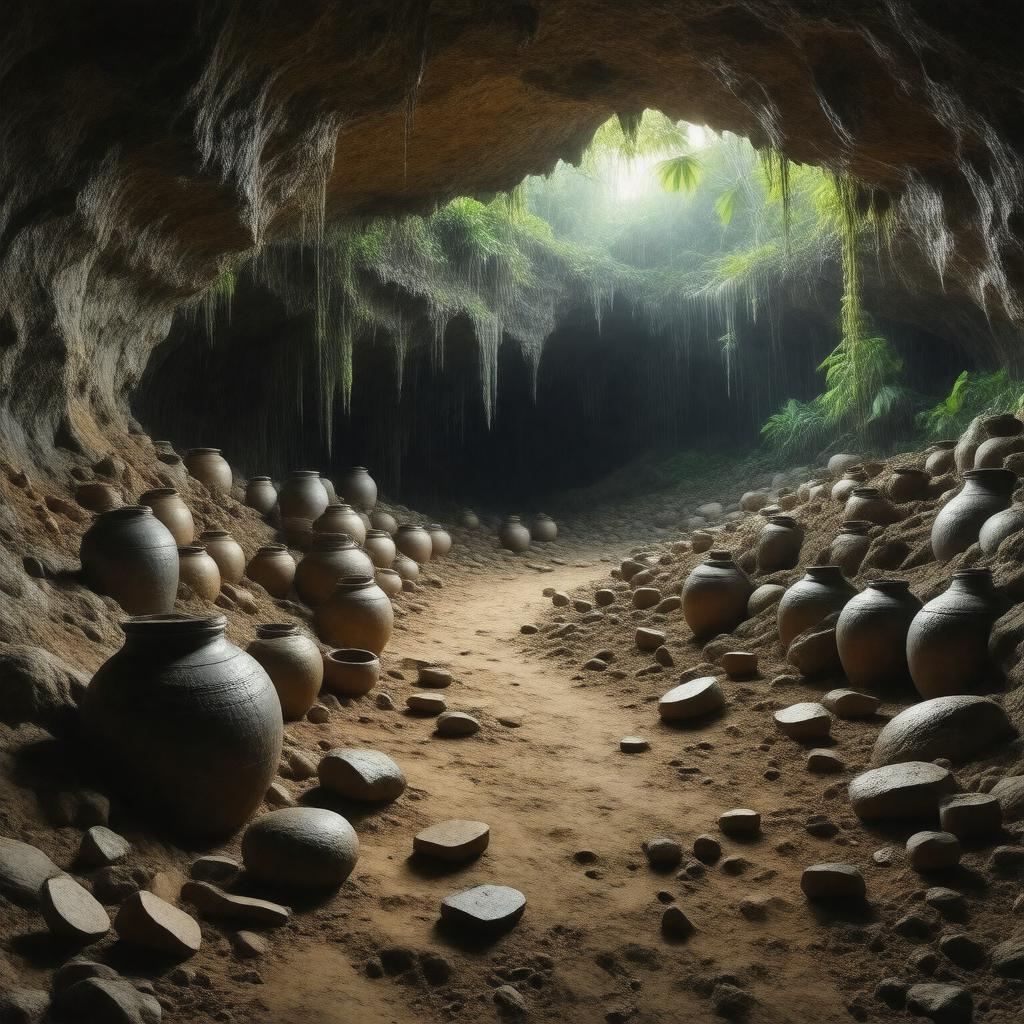 AI-created image of Island Cave