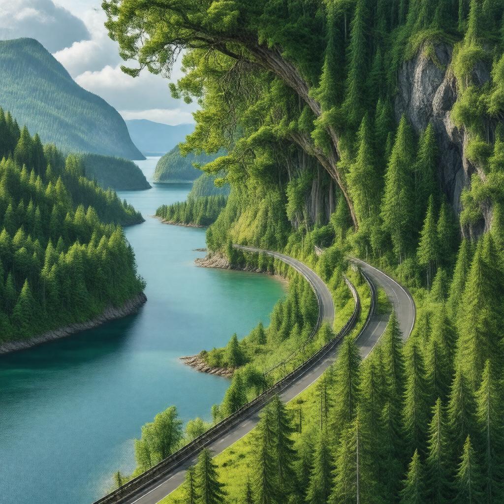 AI-created image of Island Highway