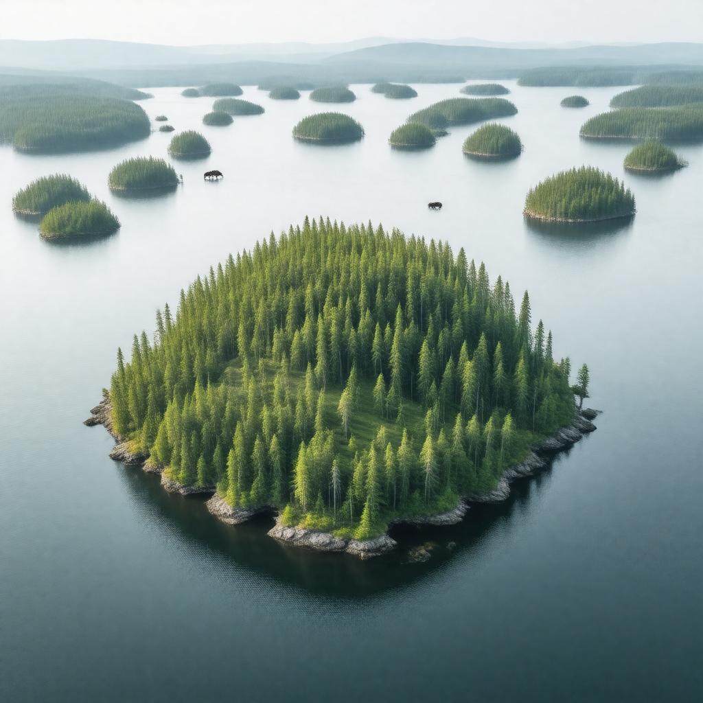 AI-created image of Isle Royale National Park