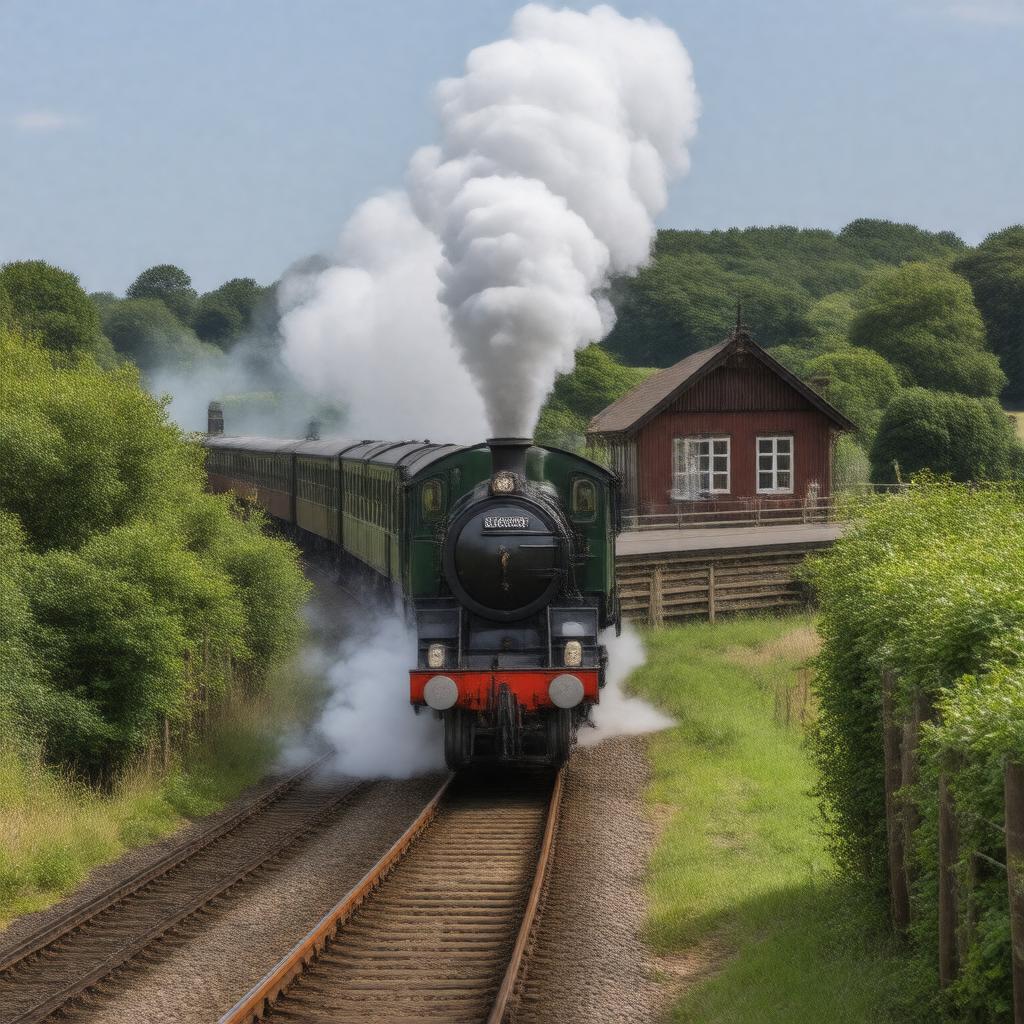 Click to view larger image AI-created image of Isle of Wight Steam Railway