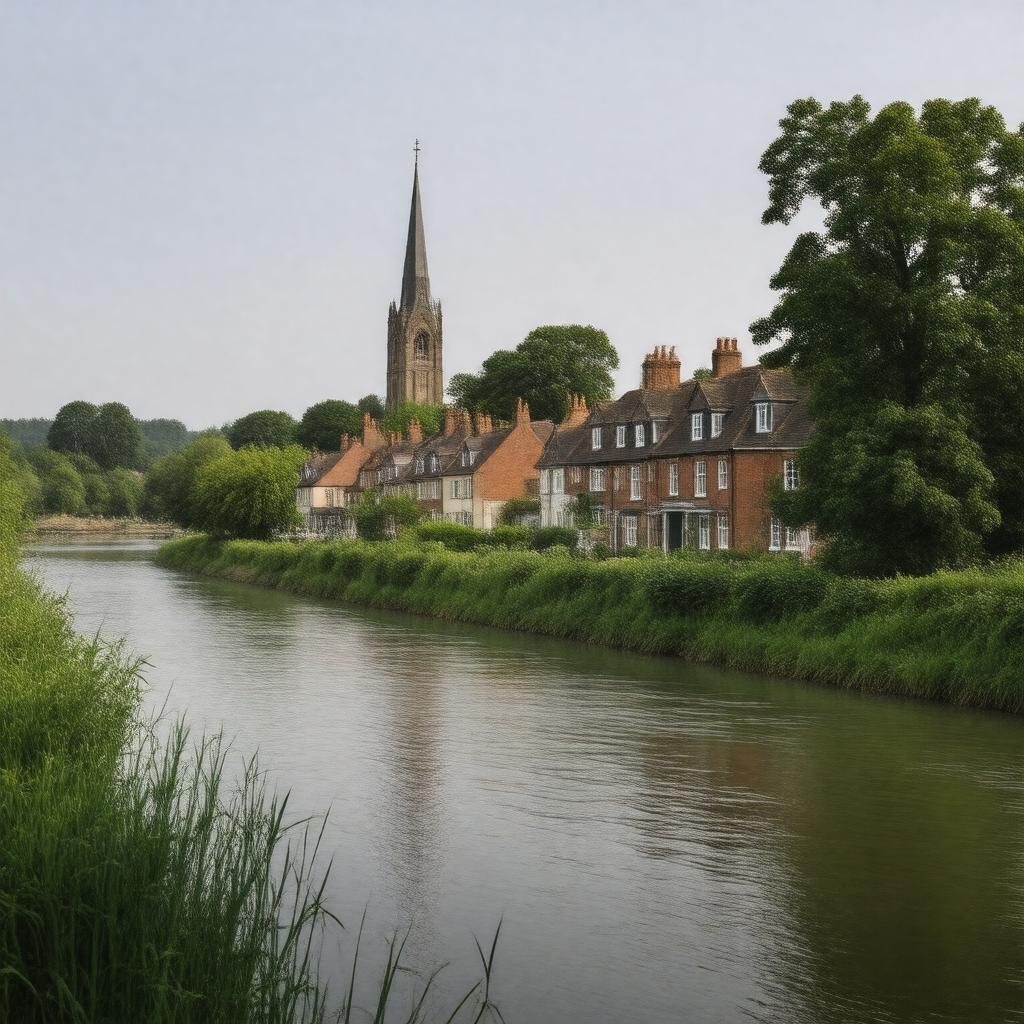 AI-created image of Isleworth, Middlesex, England