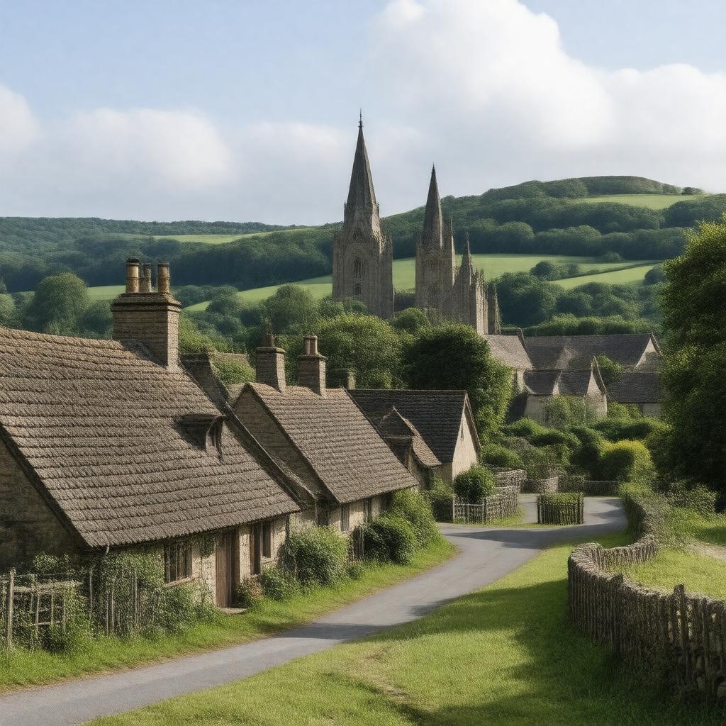 AI-created image of Islip, Oxfordshire, England