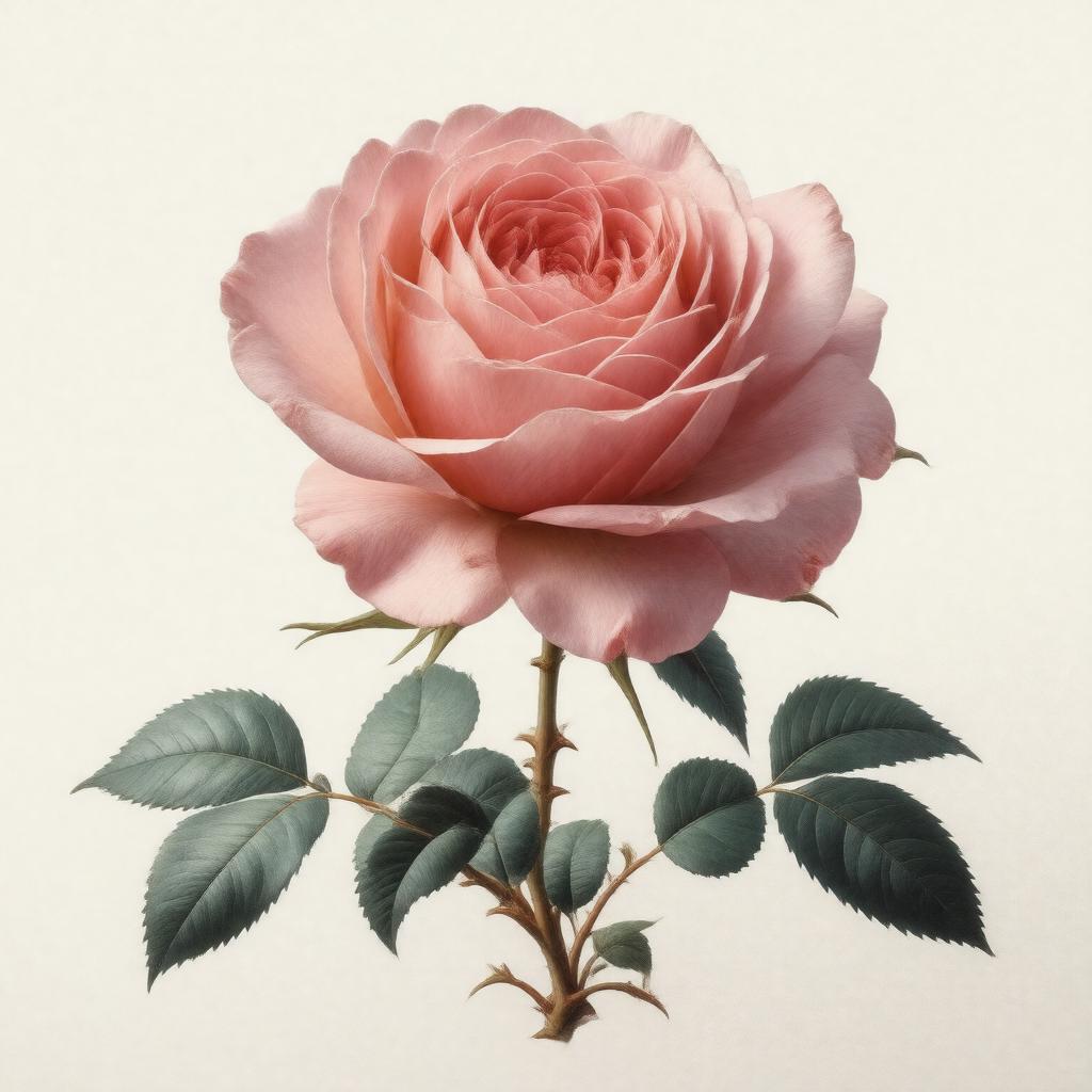 AI-created image of Ispahan rose
