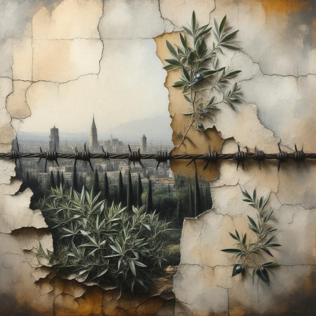 Click to view larger image AI-created image of Israeli-Palestinian conflict