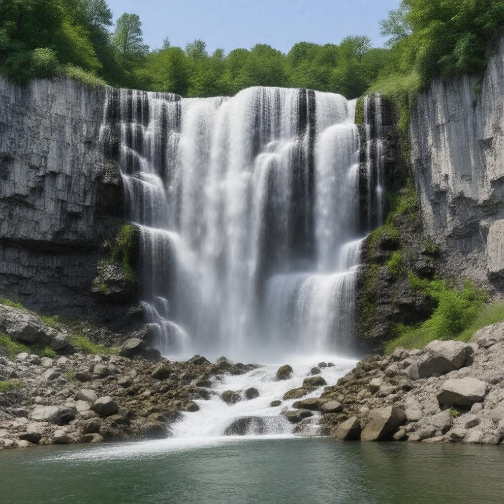 Click to view larger image AI-created image of Ithaca Falls