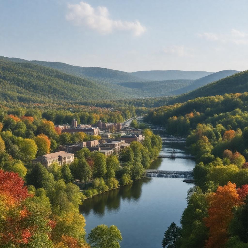 AI-created image of Ithaca, New York, USA