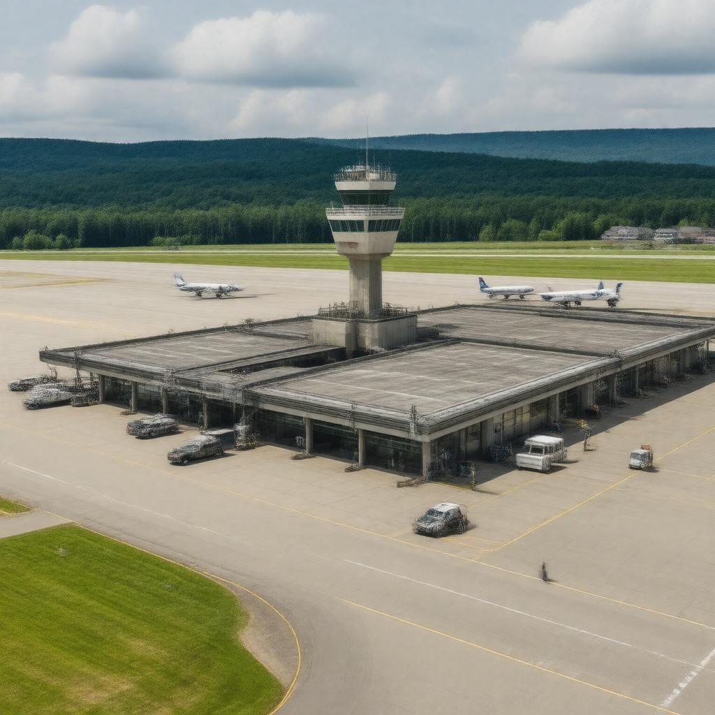 AI-created image of Ithaca Tompkins International Airport