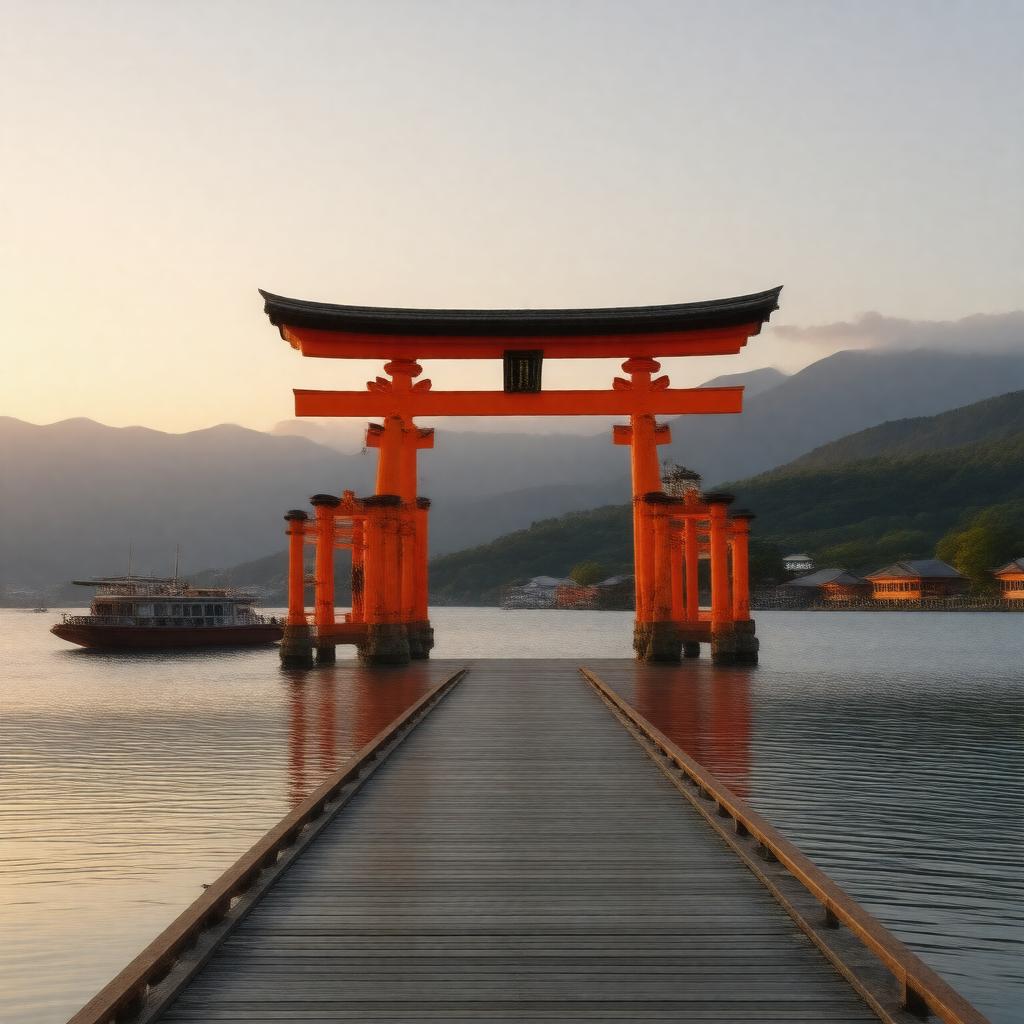 AI-created image of Itsukushima Shrine