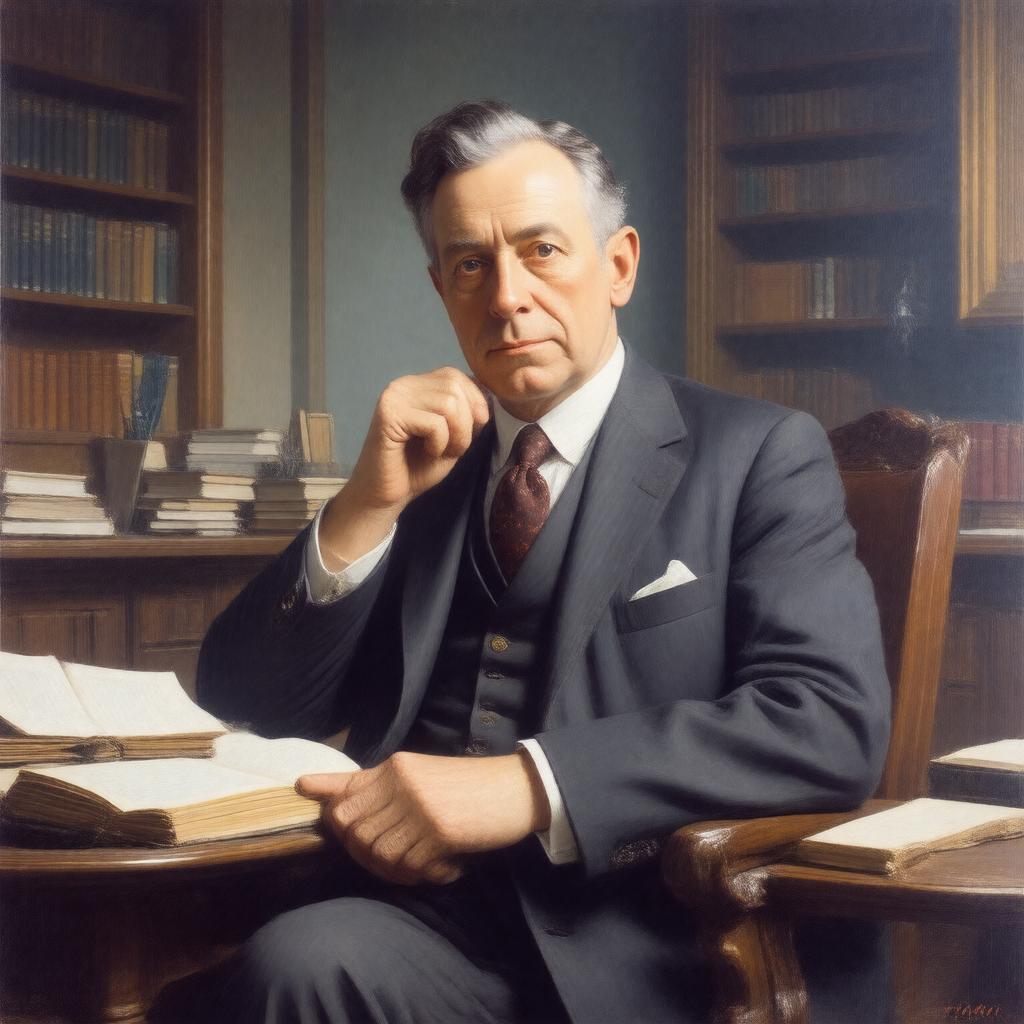 AI-created image of J.B. Priestley