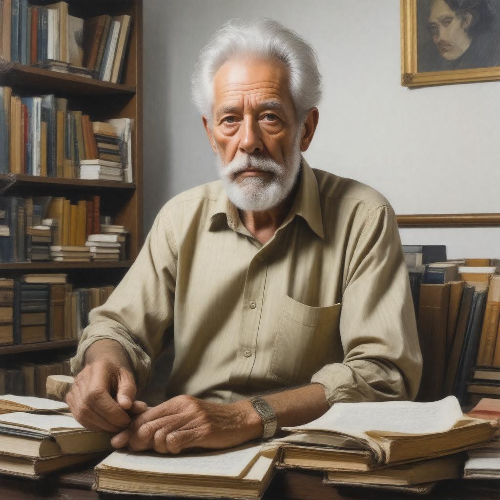 AI-created image of J. M. Coetzee