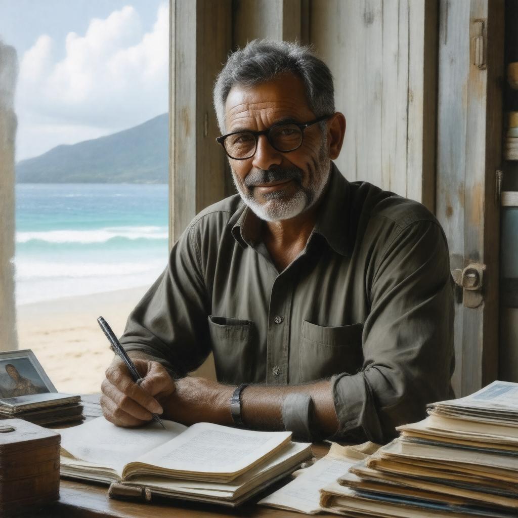 AI-created image of J. M. G. Le Clézio