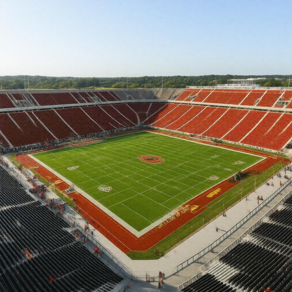 Click to view larger image AI-created image of Jack Trice Stadium