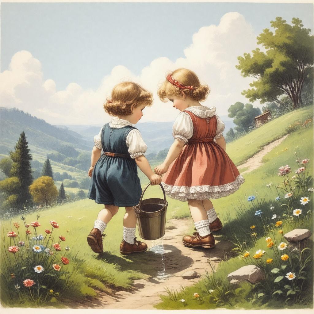 Click to view larger image AI-created image of Jack and Jill