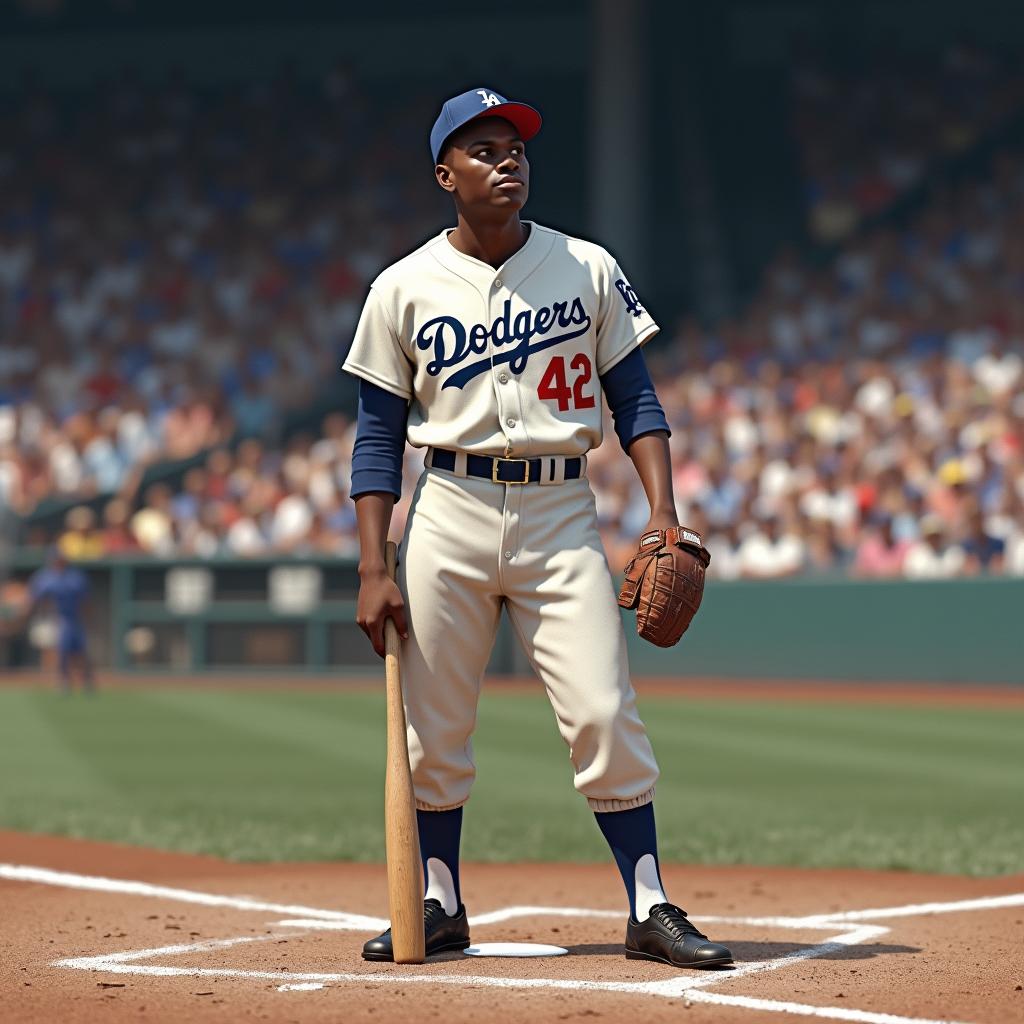 AI-created image of Jackie Robinson