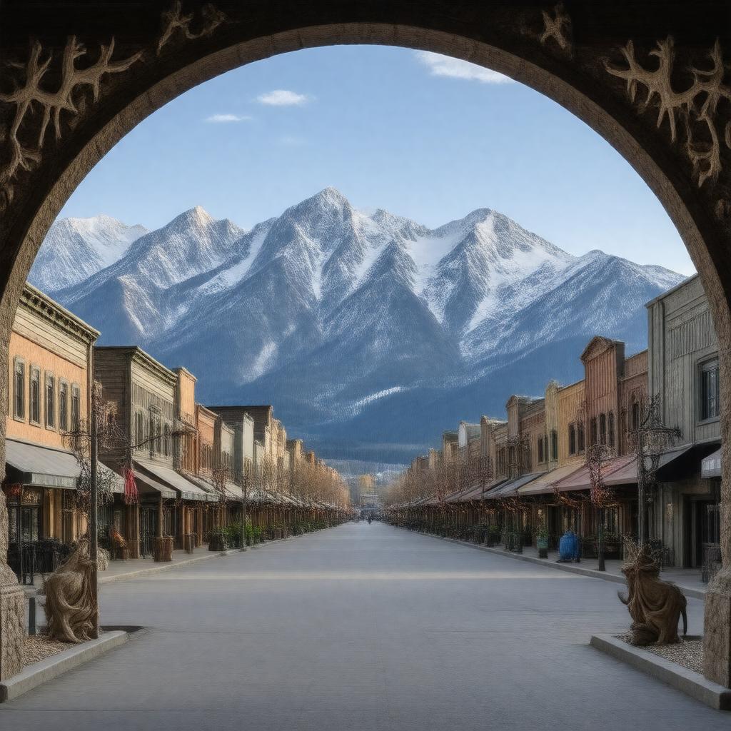 AI-created image of Jackson, Wyoming, United States