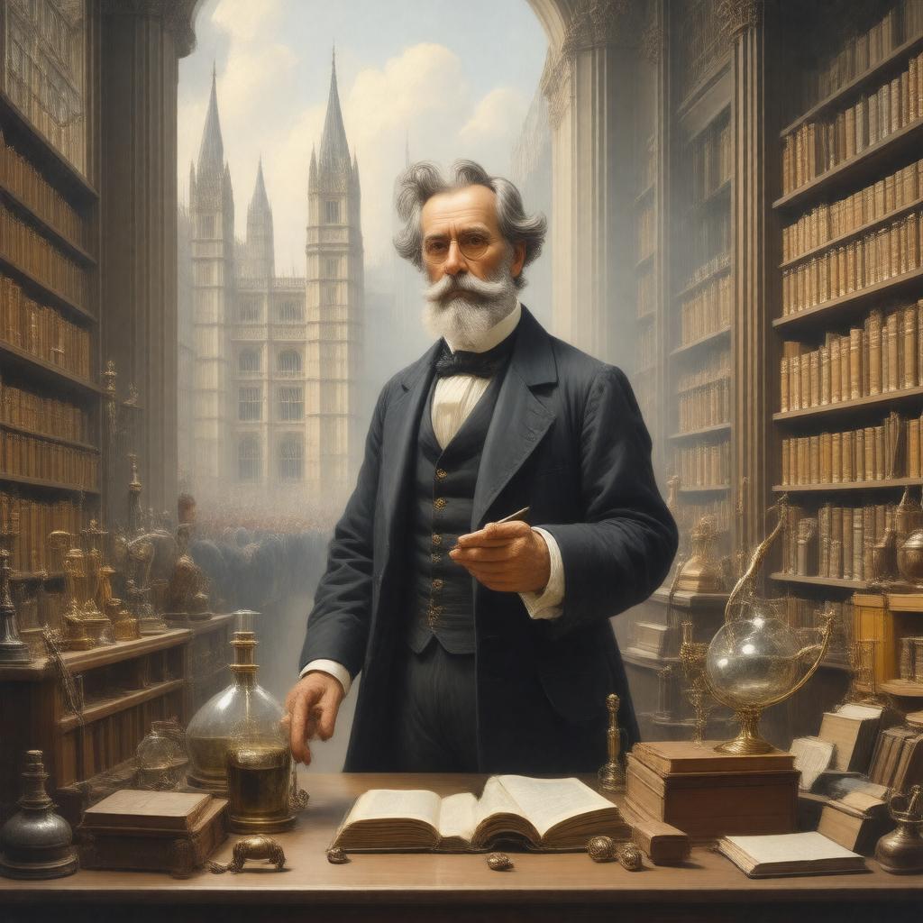 Click to view larger image AI-created image of Jacksonian Professor of Natural Philosophy at the University of Cambridge