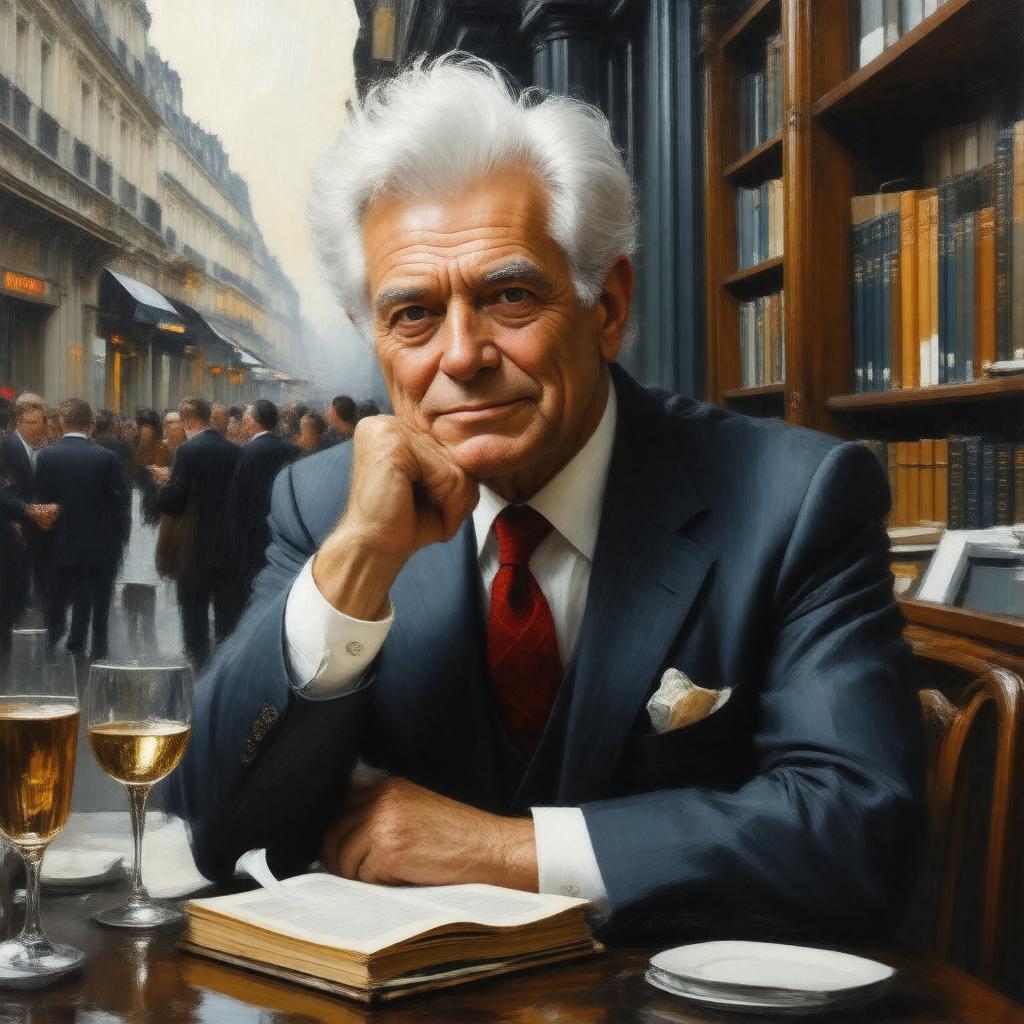 AI-created image of Jacques Derrida