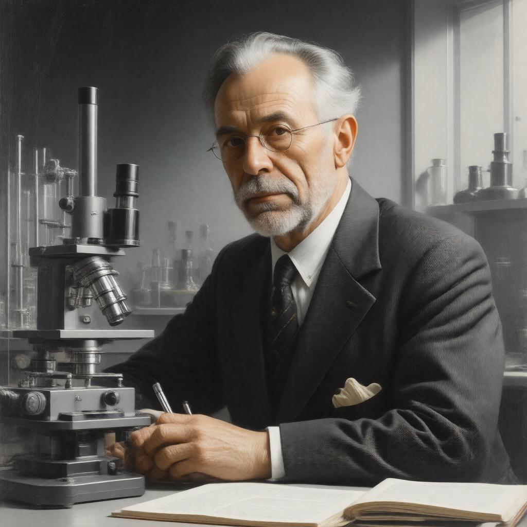 Click to view larger image AI-created image of Jacques Dubochet