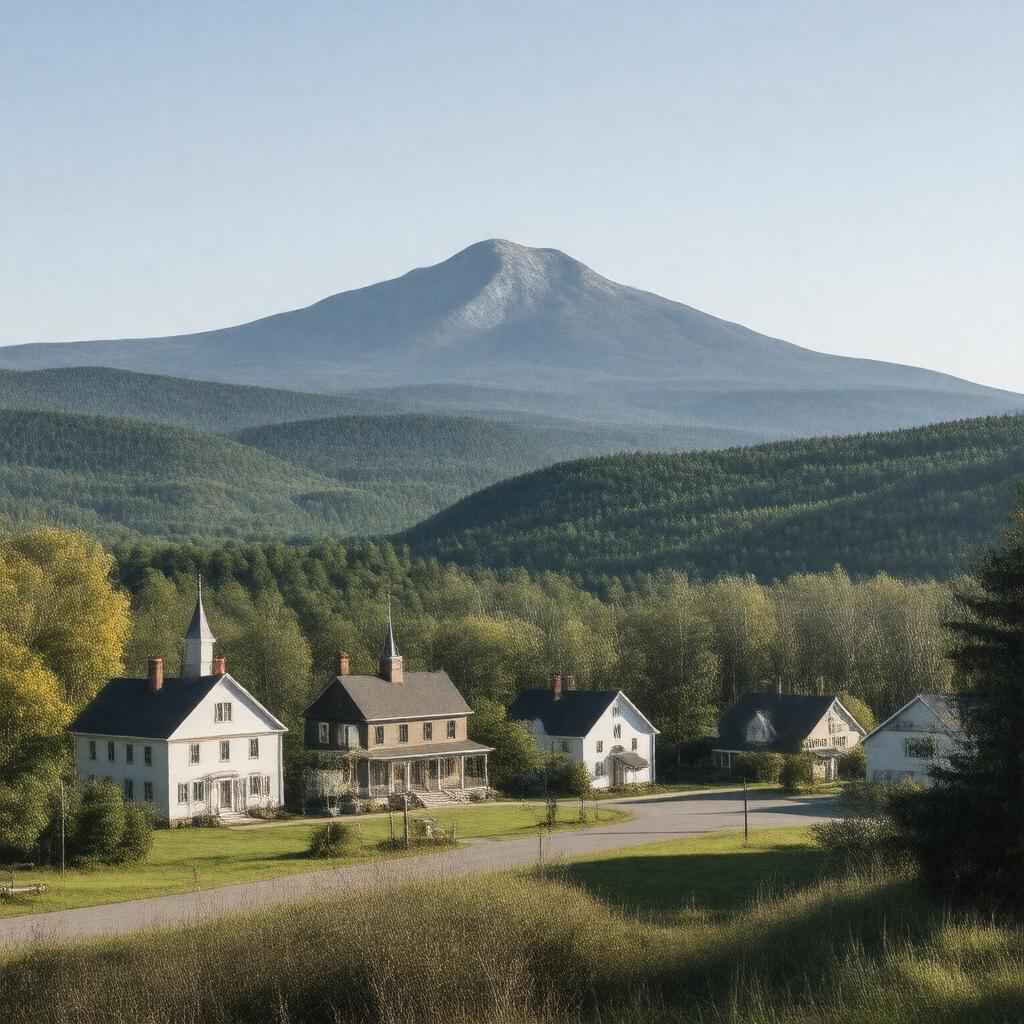 AI-created image of Jaffrey, New Hampshire