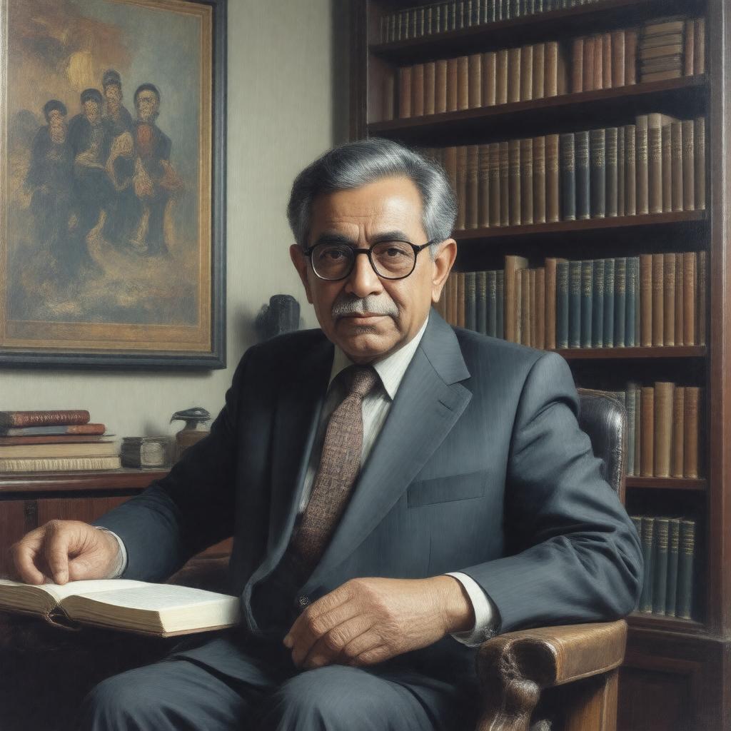 AI-created image of Jagdish Bhagwati