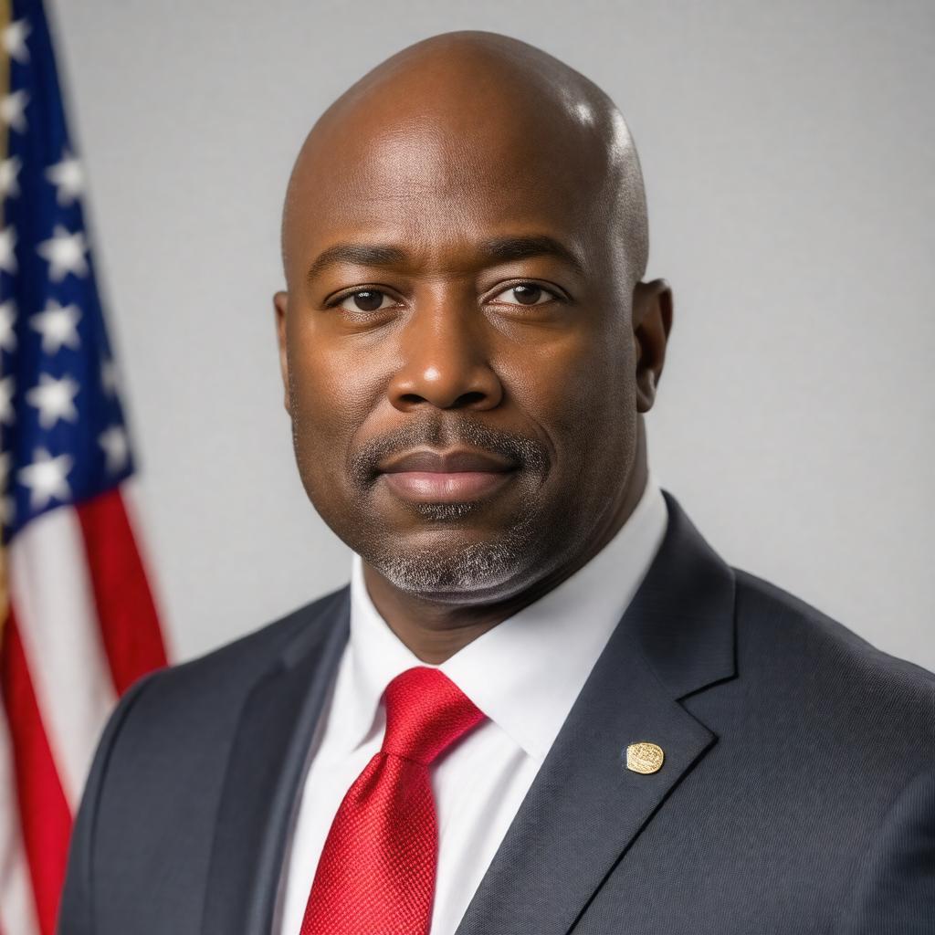 Click to view larger image AI-created image of Jaime Harrison