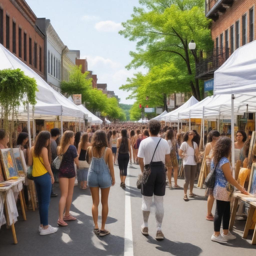 Click to view larger image AI-created image of Jamaica Plain Open Studios