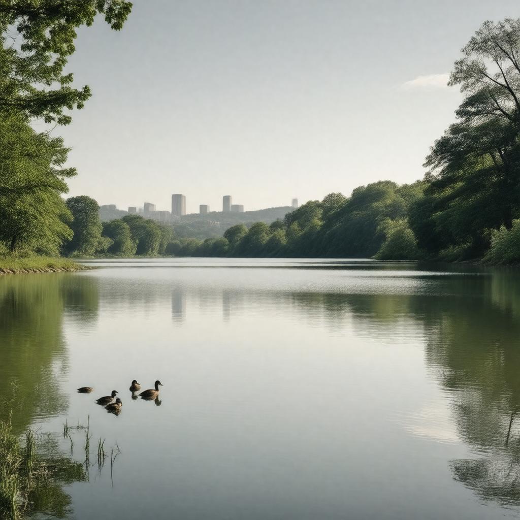 AI-created image of Jamaica Pond