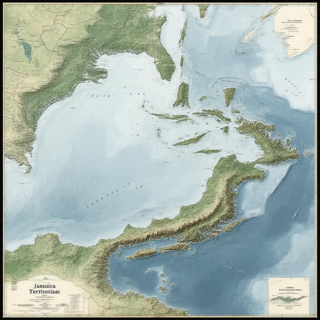 AI-created image of Jamaica territorial sea