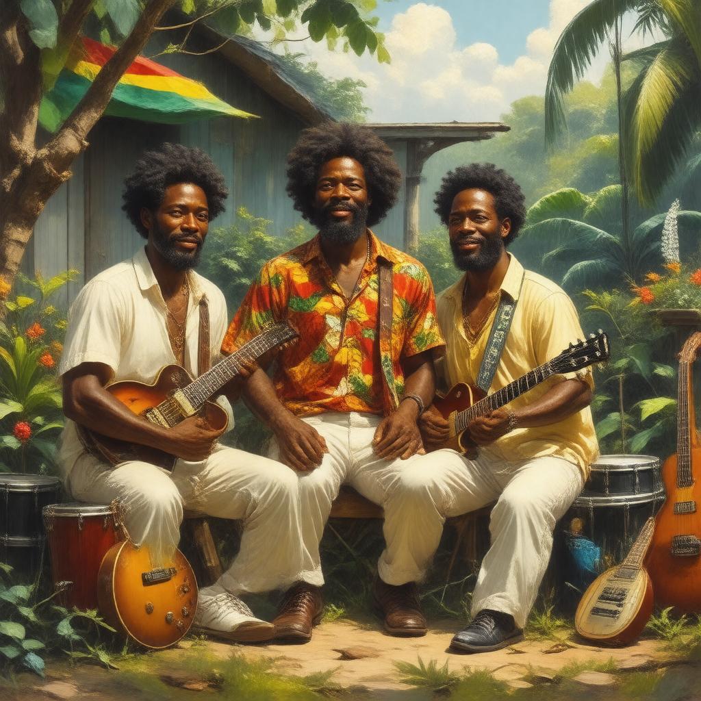 AI-created image of Jamaican Barrett family