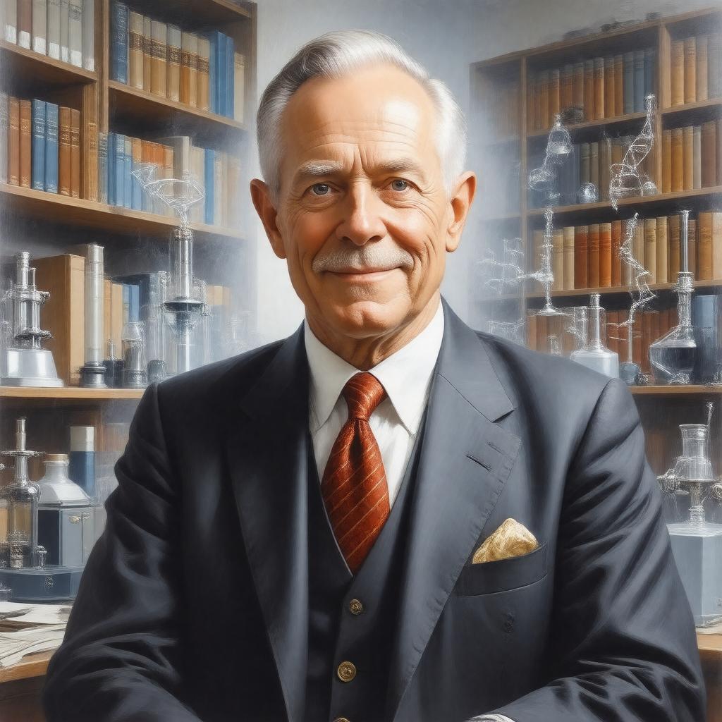 AI-created image of James Dewey Watson