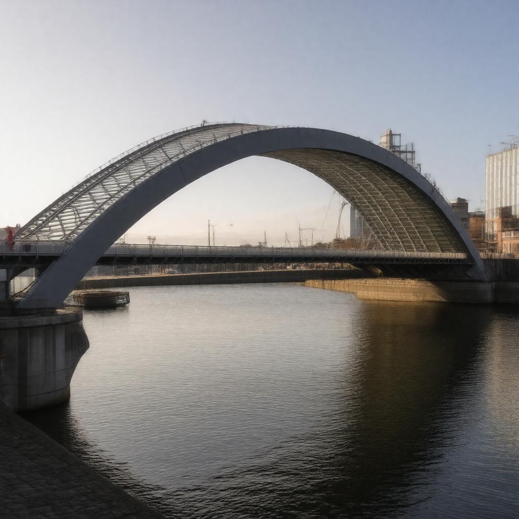 Click to view larger image AI-created image of James Joyce Bridge