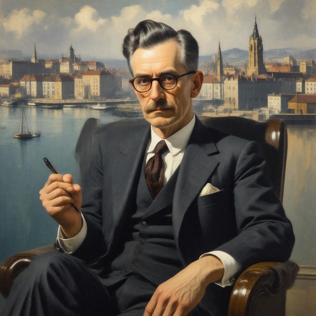 AI-created image of James Joyce