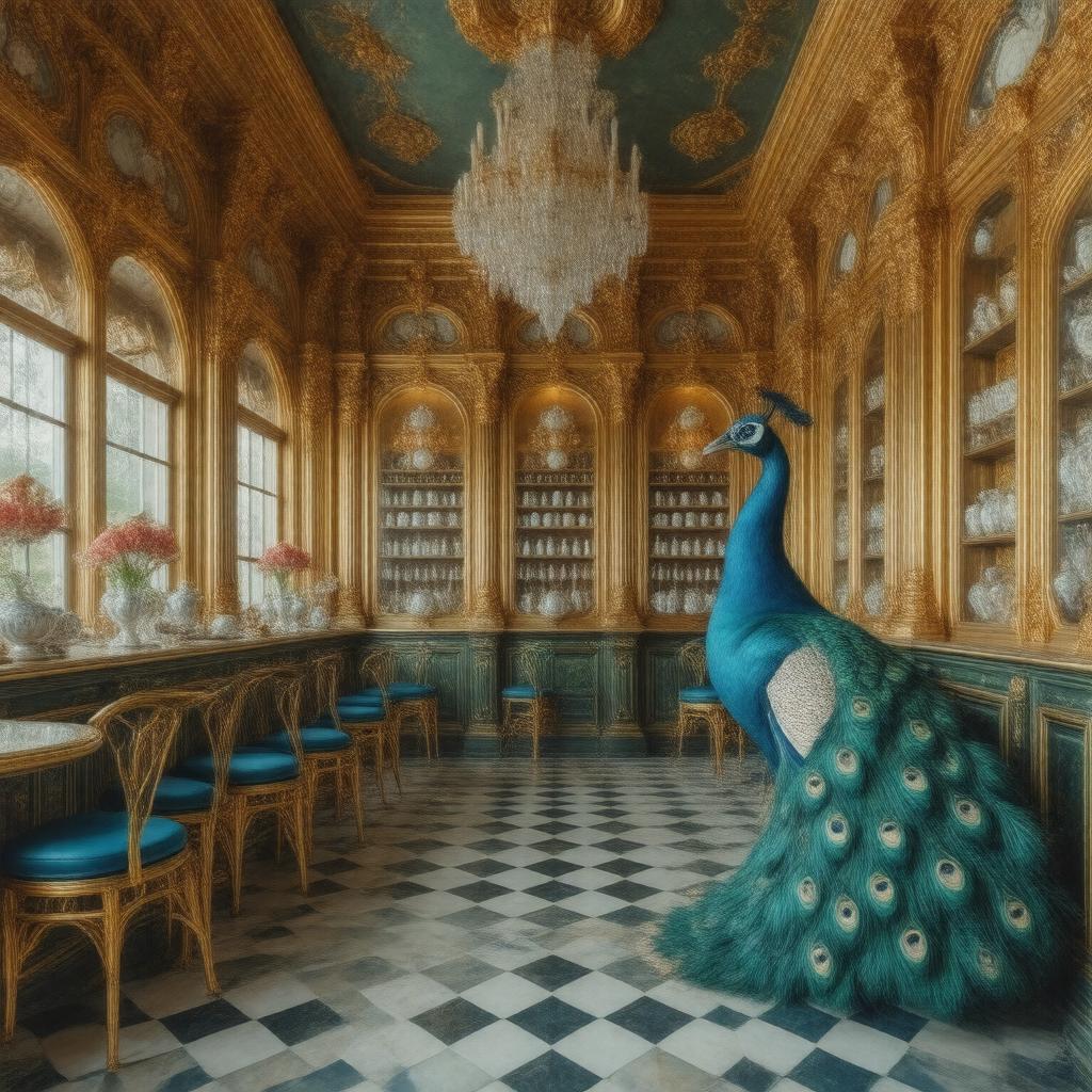 AI-created image of James McNeill Whistler's Peacock Room