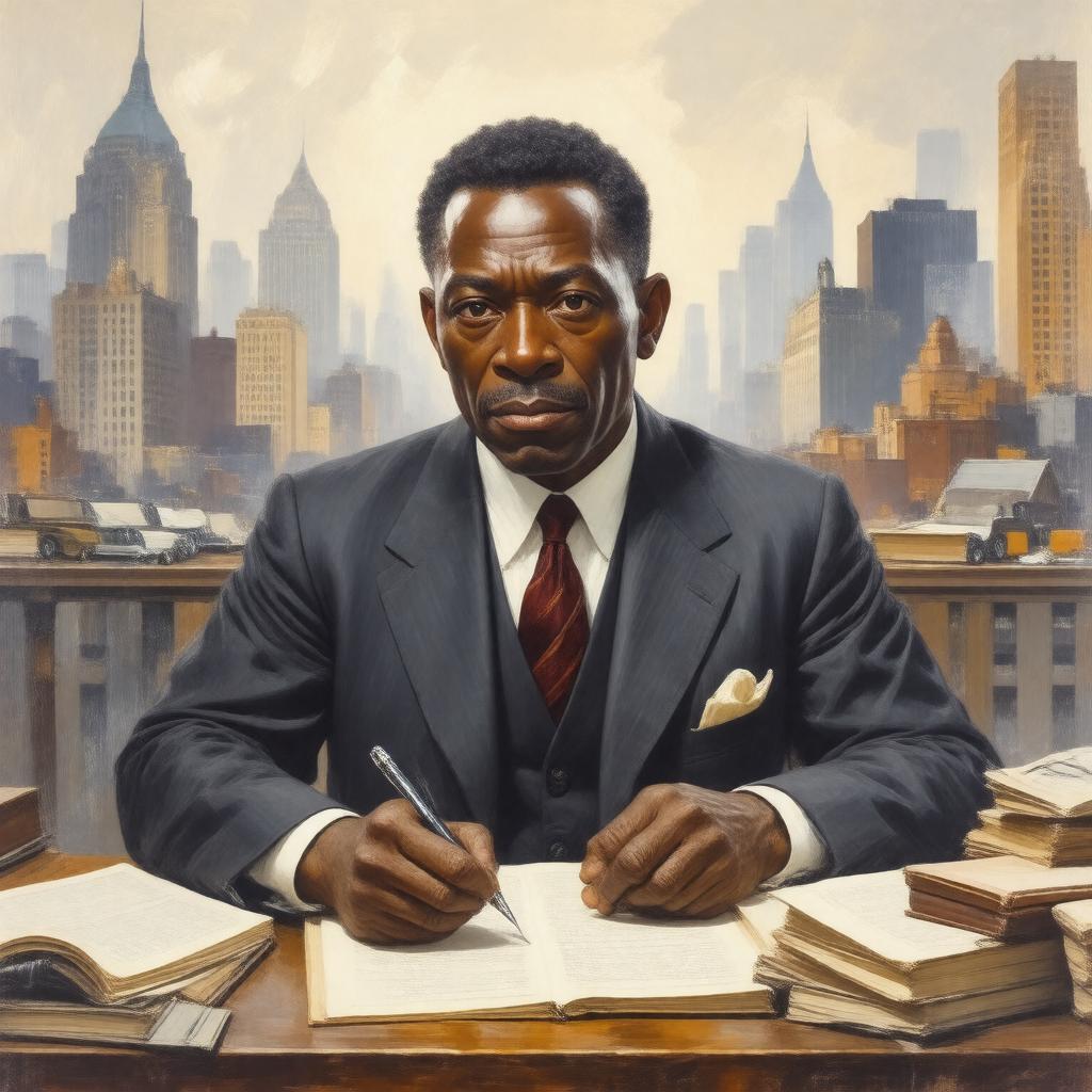 Click to view larger image AI-created image of James Mercer Langston Hughes